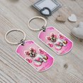 thumbnail image 4 of Faith Love Hope Bulldog Breast Cancer Awareness Survivor Stainless Steel Keychain Dog Lover Gifts Idea Collar Charm Tag Keyring - 02017, 4 of 5