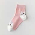 thumbnail image 1 of Calcetines de algodón hasta la pantorrilla para mujer, diseño de gato, con cara de gatito, bonitos calcetines de dibujos animados de moda, calcetines de algodón con animales, 1 of 6