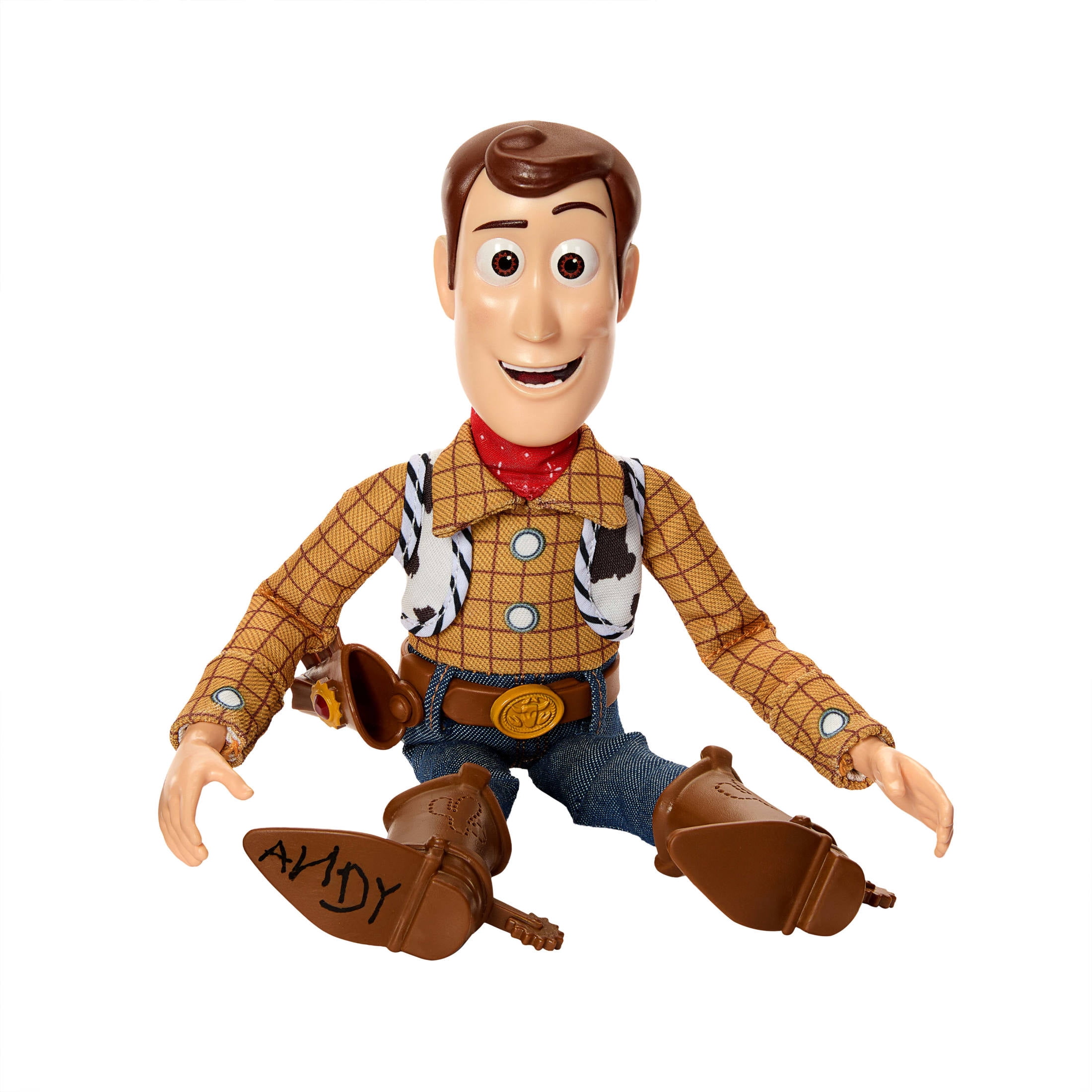 Disney and Pixar Toy Story 5 Poncho Woody Ragdoll 12-inch Figure, Most-Loved Edition