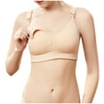 thumbnail image 4 of Darzheoy Bras for Women No Underwire Ladies Comfortable Breathable No Steel Ring Front Buckle Breastfeeding Bra Ladies Underwear Sports Bra 36/80CD, 4 of 9