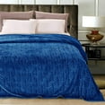 thumbnail image 3 of Whale Flotilla Flannel Fleece 60"x80" Twin Size Throw Blanket, Soft Fluffy Velvet Bedspread with Vintage Pattern, Warm Lightweight All-Season Coverlet, Royal Blue, 3 of 9