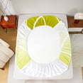 thumbnail image 5 of jejeloiu Modern Geometric Circle Queen Sheet Sets,White Yellow Ombre Bed Set For Girls Kids 4pcs, 5 of 7