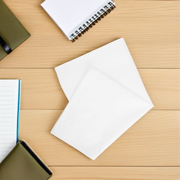 LOLIPPYY 12-Pack White Cotton Handkerchiefs for Men, Soft Plaid Pocket Squares, Multi-Purpose for Business and Leisure Use