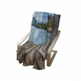 thumbnail image 4 of Mountain Soft Flannel Fleece Throw Blanket, Snowy Mountain Tops from Old Wood Deck Pier by Sea Idyllic Calm Coastal Charm, Cozy Plush for Indoor and Outdoor Use, 70" x 90", Blue Brown, by Ambesonne, 4 of 6
