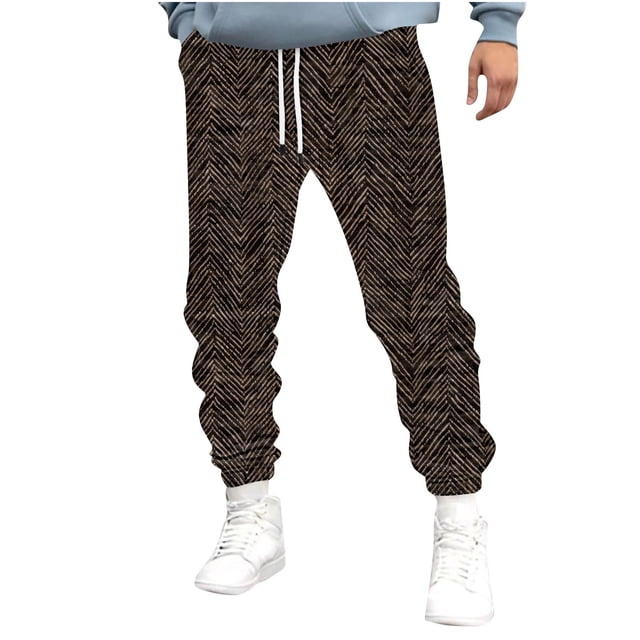 Pantalones deportivos de longitud completa para hombre, pantalones de ejercicio para correr ajustados, pantalones para correr con cordón, pantalones estampados, pantalones para hombre