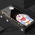 thumbnail image 3 of OnePlus 9 8 Pro Nord 2 5G 8T Lucky Doraemon Lisa plating square edge shell Exquisita Cubierta De Concha Blanda, 3 of 4