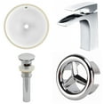 thumbnail image 1 of 15.25-in. W CUPC Round Bathroom Undermount Sink Set In White - Chrome Hardware - Overflow Drain Incl. AI-25957, 1 of 9