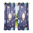 thumbnail image 6 of Yayeee Window Curtains Set of 2 for Living Room Light Filtering 63"x52", Planet Pattern, 6 of 7