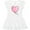 AA-White, variant on Inktastic Pink Balloon Heart Girls Toddler Dress