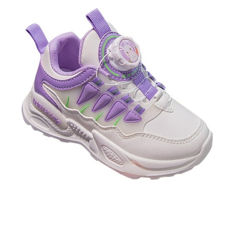 Baby Shoes Girl Formal All Season Sports Shoes Flat Thick Bottom Lightweight Non Breathable Comfortable Toddler Sneakers Size 4 Years-4.5 Years