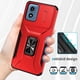 thumbnail image 4 of Funda para GANGXUN Motorola Moto G22 - Soporte metálico, Función magnética, Rojo, 4 of 5