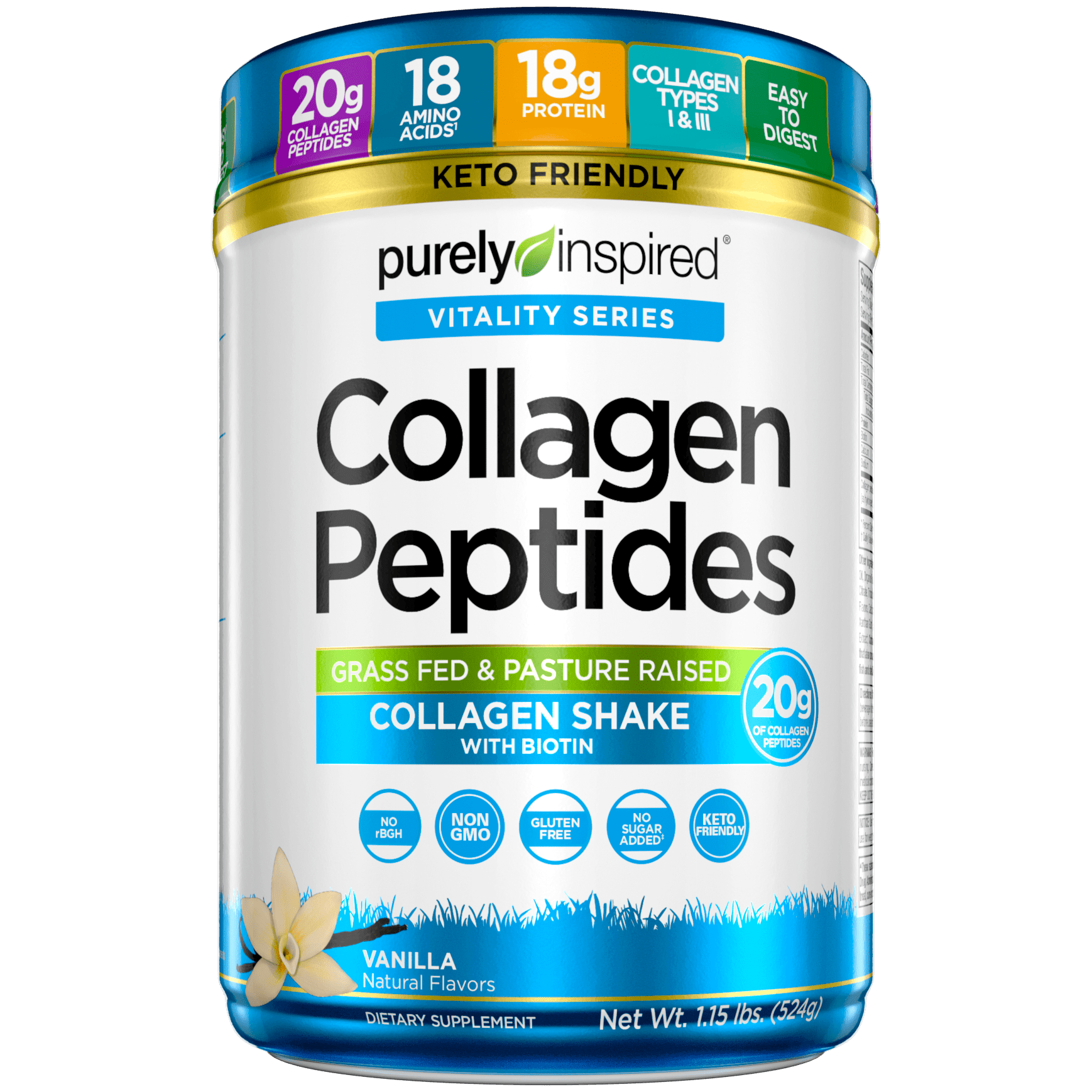 Purely Inspired Collagen Protein Powder, Grass Fed & Pasture Raised