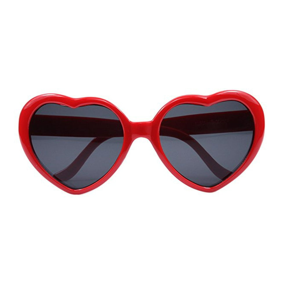 Cp Cp Large Oversized Womens Red Heart Shaped Sunglasses Cute Love Fashion Eyewear Walmart
