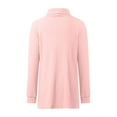 thumbnail image 6 of Ediodpoh Women's Half Turtleneck Long Sleeved Baggy Pocket Sweater Top Oversized Sweaters for Women Pink XXL, 6 of 9