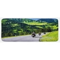 thumbnail image 1 of Mountain Kitchen Mat, Bikers Riding on Mountainous Highway in the Alpine Mountains Digital Art Print, Plush Decorative Kitchen Mat with Non Slip Backing, 47" X 19", Hunter Green, by Ambesonne, 1 of 1
