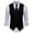 Black, variant on TMOYZQ Men's Dress Suit Vest Formal Business Casual Slim V-neck Sleeveless Tuxedo Vests Waistcoat Jacket with Chain and Pockets for Wedding Party Prom