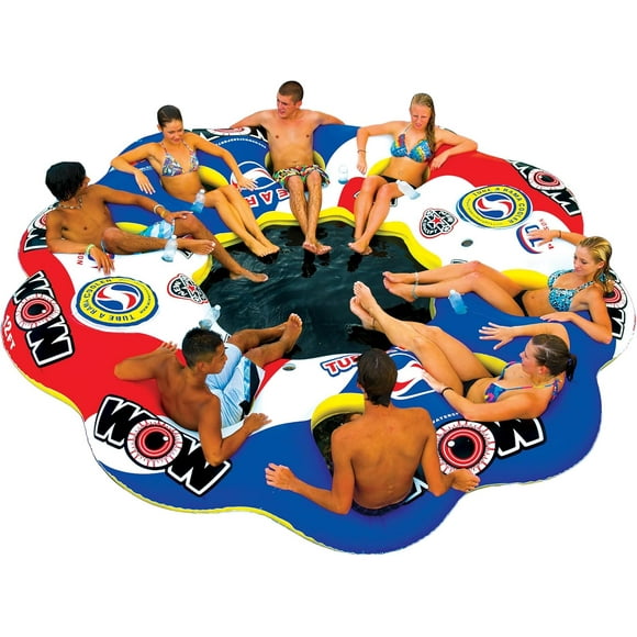 Parent- Tube A Rama - Inflatable Floating Island For Up To 10 people - Water Raft Tube For Adults