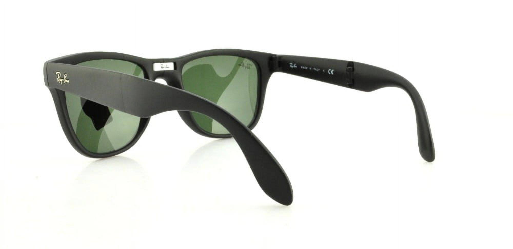 Ray Ban RB 4105 601-S Folding Wayfarer - Black Matte/Green by Ray Ban for Men - 50-22-140 mm Sunglasses - image 5 of 7