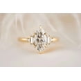 thumbnail image 2 of vylahjewellery Unique Marquise Cut Moissanite Diamond Ring Cluster Engagement Ring 14K Solid Gold Floral Anniversary Ring Vintage Style Bridal Wedding Gift Ring, 2 of 7