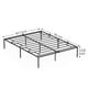 thumbnail image 2 of Cama Queen de Metal con Plataforma y Base de Acero | Listones de Acero Reforzados | Gran Capacidad de Soporte | Diseño Moderno y Silencioso, 2 of 5