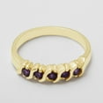 thumbnail image 4 of LBG British Made 14k Yellow Gold Natural Amethyst Womens Eternity Ring - 33 size options - Sizes 4 to 12 Available, 4 of 6