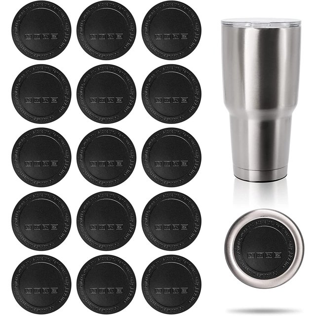 15 piezas de fondos de goma para vasos de sublimación, fondos de silicona para vasos Fondo de goma antideslizante protector con adhesivo para vasos delgados