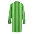 thumbnail image 6 of Ovticza Womens Button Down Shirts Casual Long Sleeve Dress Shirt Striped Print Oversized Work Blouse Top Green 2XL, 6 of 6