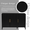 thumbnail image 3 of Black Accent Cabinet, Atumon Storage Cabinet Furniture, Modern Buffet Sideboard, Wooden Accent Cabinet with 3 Doors, Accent Storage Cabinet for Entryway Hallway Living Room, 48"L x 17.7"W x 31.9"H, 3 of 10
