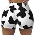 thumbnail image 2 of Picia Milk Cow Printed Workout Shorts for Women Seamless Scrunch Butt Lifting High Waisted Yoga Gym Booty Running Moisture-wicking Short Pants-XX-Large, 2 of 9