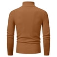 thumbnail image 4 of GaThRRgYP Winter Sweater for Men,Men's Winter Casual Fashion Solid Color Design Long Sleeved High Round Neck Sweater Gold XXXL, 4 of 7