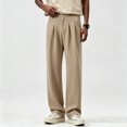 thumbnail image 2 of Men Modern Fit Stretch Dress Slacks Flat Front Business Office Pants S-XL, 2 of 9