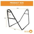 thumbnail image 5 of Universal Double Hammock Stand Only - Fits 9-14 ft Hammocks, Heavy-Duty Metal Hammock Stand for Outside, -Pound Capacity - Black, 5 of 9