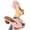 Pink, variant on Tbopshirt Summer Slides for Women with Bow Arch Support Open Toe Beach Casual Solid Color High Heels Slippers Sandals