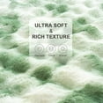 thumbnail image 6 of VK·LIVING Thick Ribbed Faux Rabbit Fur Cozy Reversible Throw Blanket,Super Soft 3D Striped Fuzzy Cozy Blankets,Light Green,50"x 60", 6 of 8