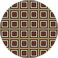 thumbnail image 1 of Ahgly Company Indoor Round Patterned Brown Sand Brown Area Rugs, 4' Round, 1 of 6