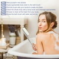 thumbnail image 6 of Unique Bargains Long Handle Back Scrubber Bath Brush for Shower 11.42"x3.15"x0.98" Gray, 6 of 7