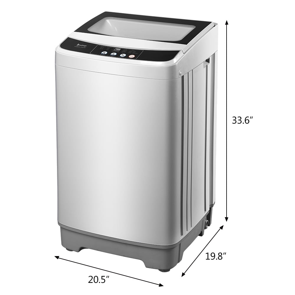 COSTWAY Portable Washing Machine, 11Lbs Capacity Fullautomatic Washer