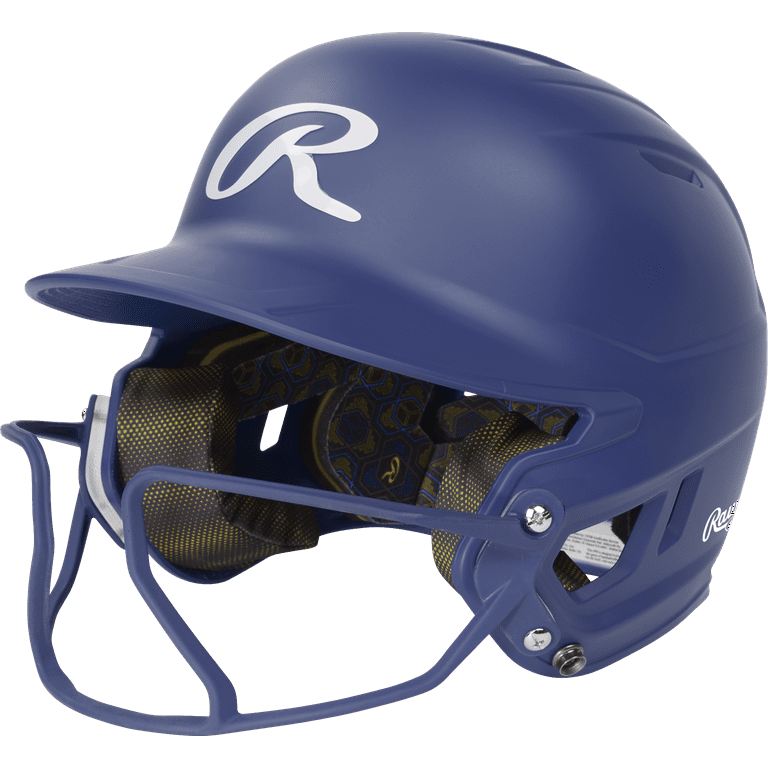 Rawlings Mach Hi-Viz 1-Tone Batting Helmet with Attached