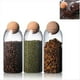 thumbnail image 3 of Tarros de Vidrio para Almacenar Alimentos, Tarros de Almacenamiento con Corcho, Juego de 3, 1150 Ml, Recipientes de Vidrio, Vidrio para Dulces, Tarro de Almacenamiento, 3 of 6