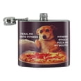 thumbnail image 2 of Yeah I'm Into Fitness Whole Pizza in my Mouth Funny Humor Stainless Steel 5oz Hip Drink Kidney Flask, 2 of 4