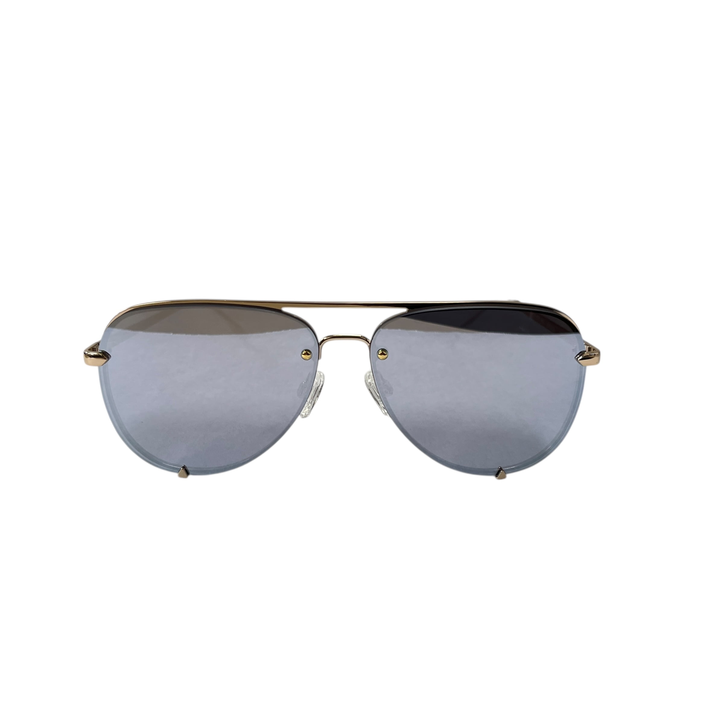 New Quay Australia High Key Rimless Rose Brown Sunglasses Quay Australia High Key Mini Bling Aviator Sunglasses Rose  main image 2