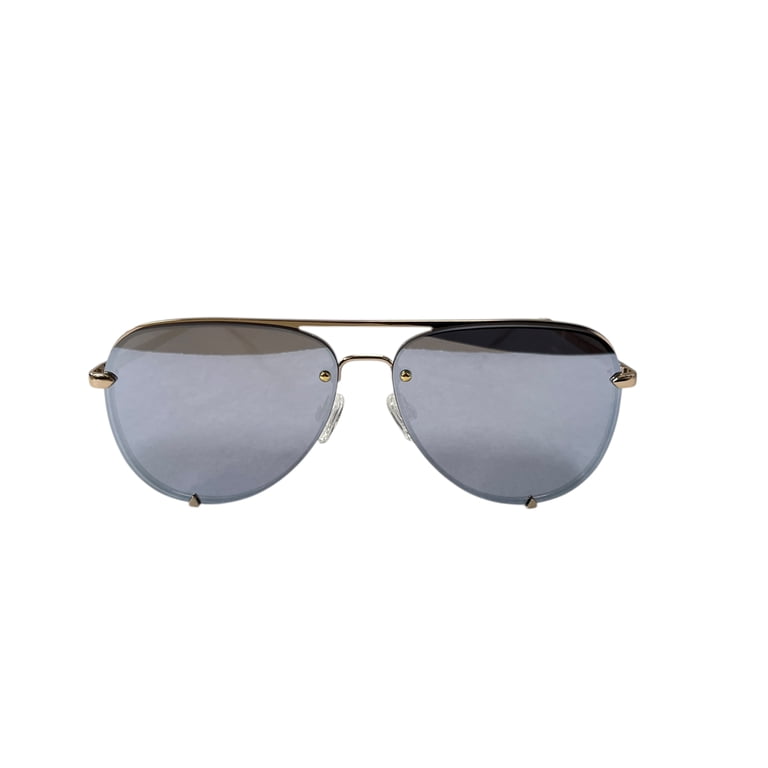 Quay Australia High Key Mini Rimless Aviator Sunglasses Gold  display picture 3