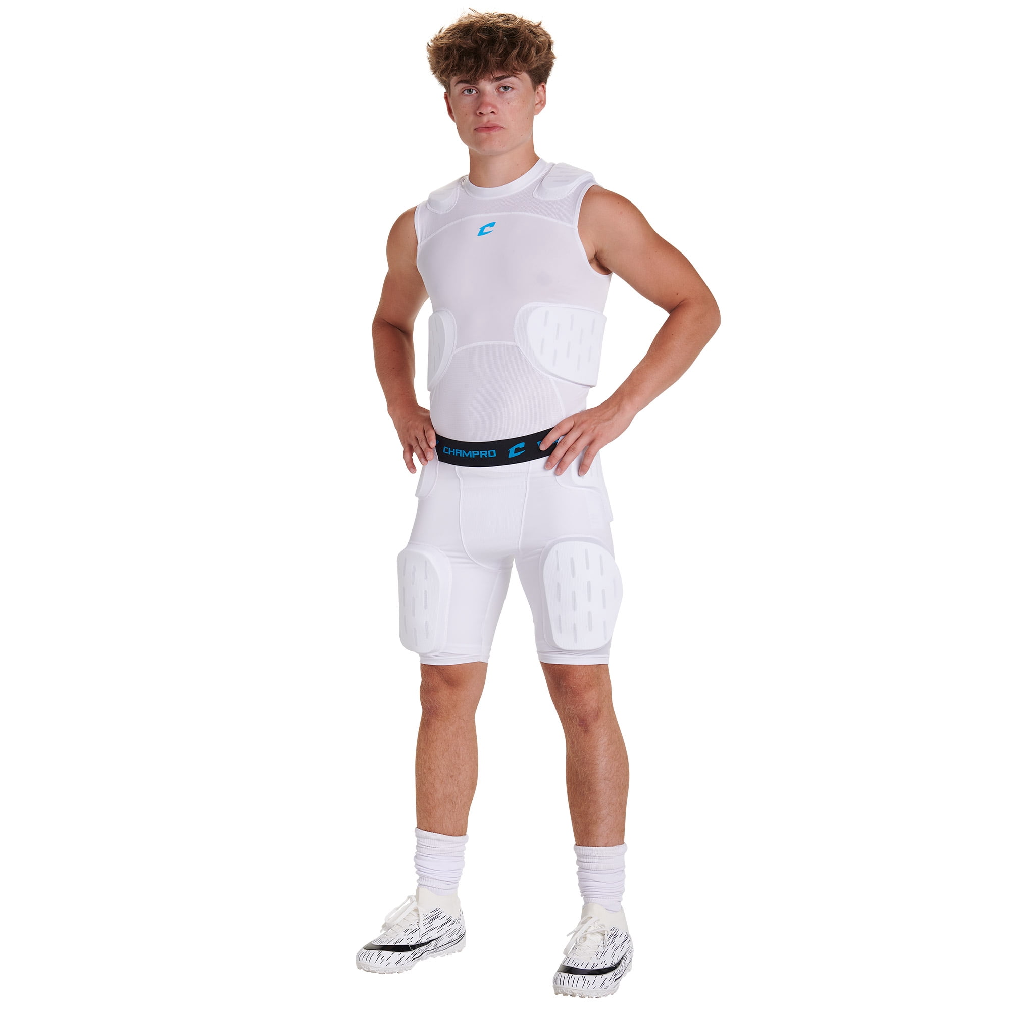 Champro Formation 5-Pad Girdle, Adult, 2X-Large, White