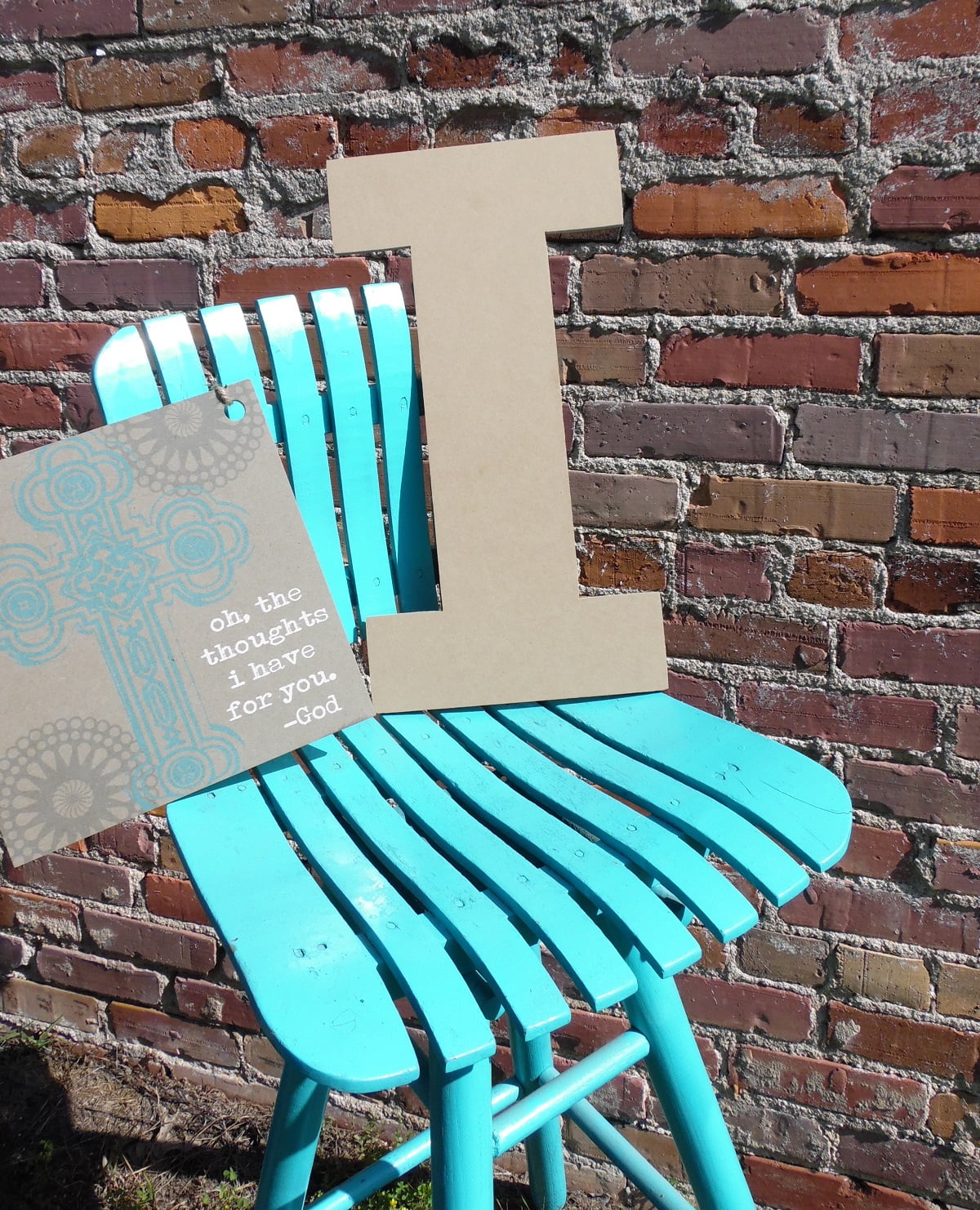 6" I, Wood Unfinished Wall Letter, Rockwell Font, BuildACross