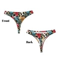 thumbnail image 3 of Balery Different Cats 1 Tangas de Algodón para Mujer con Estampado – Ropa Interior Sexy, Transpirable, G-string-Small, 3 of 5