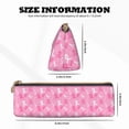 thumbnail image 4 of Xecao Breast Cancer Awareness (3) Print Leather Pencil Case -Stationery Bag Pen Holder for Work & Office, 4 of 5