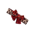 thumbnail image 6 of Kiapeise Toddler Long-Sleeves Rompers Top+Red Grid Leopard Print Causal Pants+Headband, 6 of 8