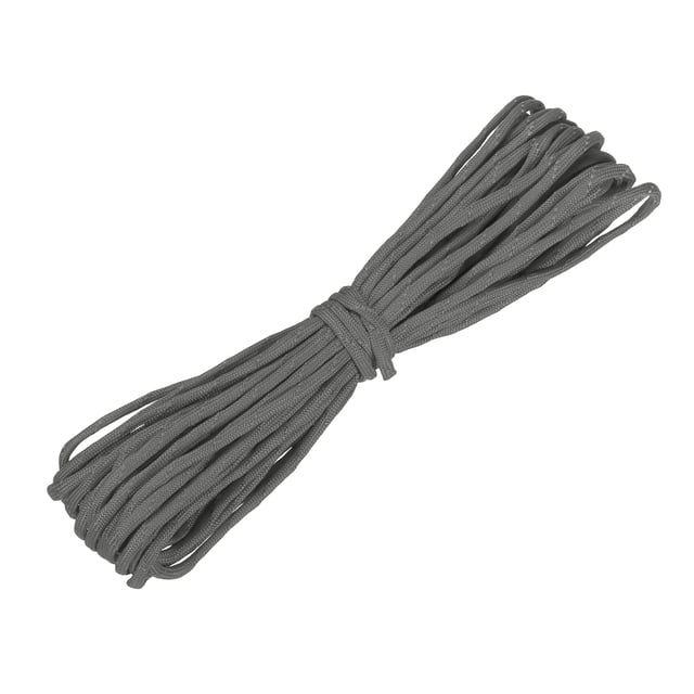 Uxcell Corde Paracorde Réfléchissante, Corde Paracorde Fluorescente pour Camping Randonnée Pêche Gris 49 Pieds