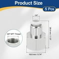 thumbnail image 2 of Uxcell 5 Pcs NPT Female 1/4 inch OD x 3/8" NPT Thread Push to Connect Fittings, White, 2 of 7