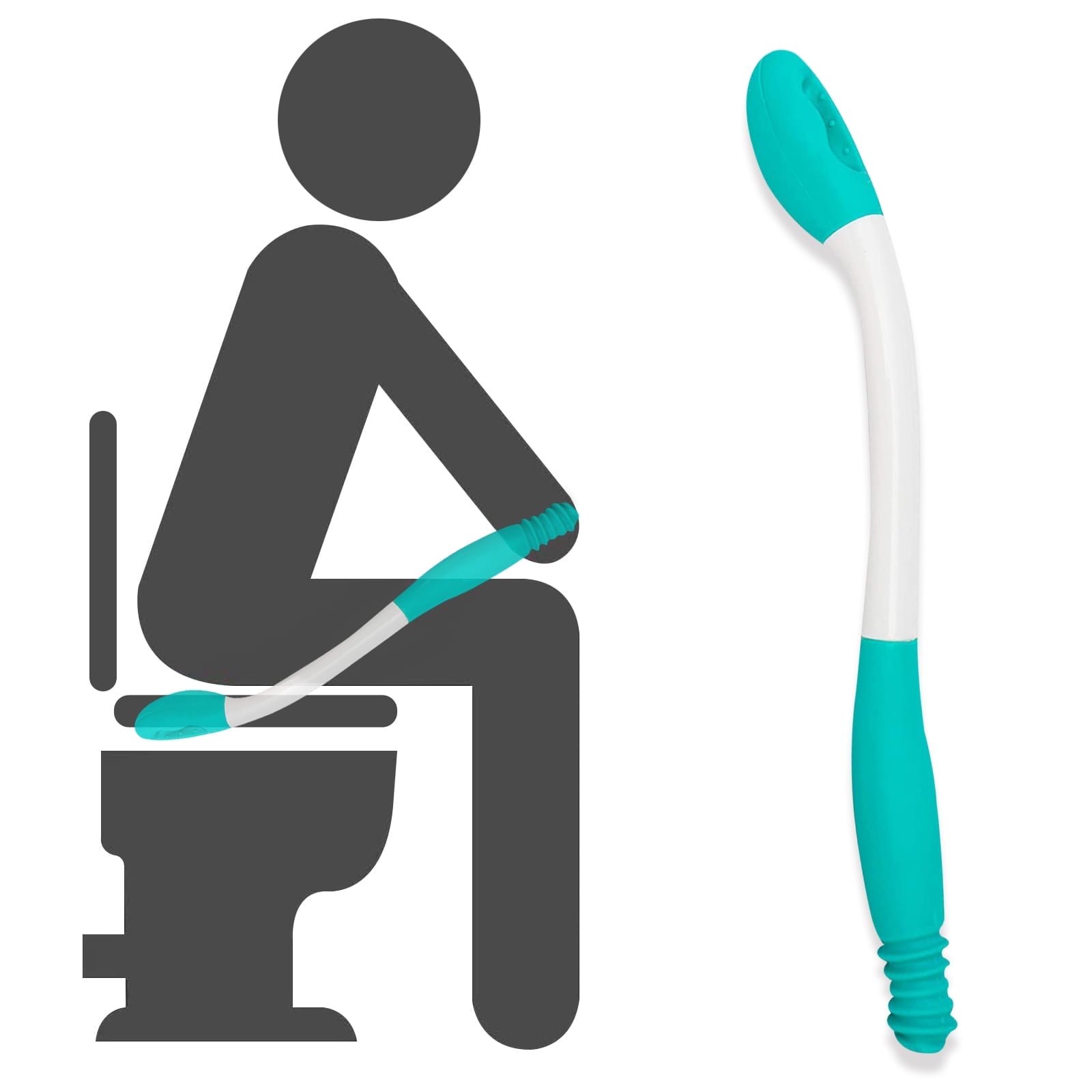 Toilet Assist Tool,Bottom Buddy Wiping Aid,15.7 inch Long Reach Comfort Butt Wiper Tool for Disabled,Elderly